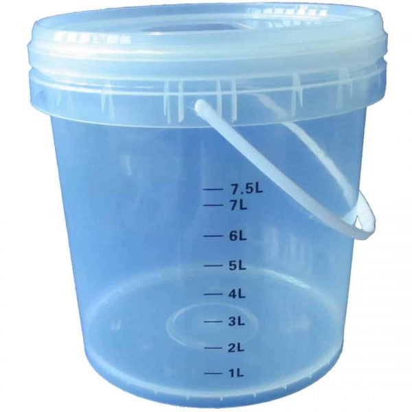 Bucket With Lid L Clear Electaserv